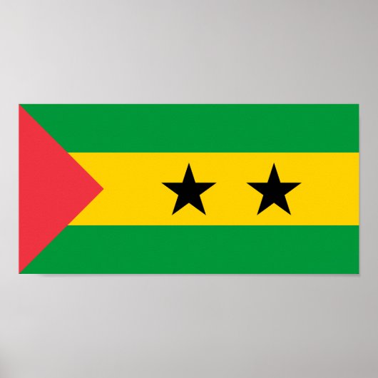 Poster Drapeau de Sao Tomé-et-Principe (Devant)