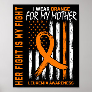 Poster Drapeau de sensibilisation à la leucémie mère mama