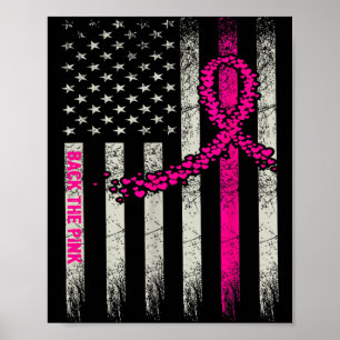 Poster Drapeau de sensibilisation au cancer du sein Back