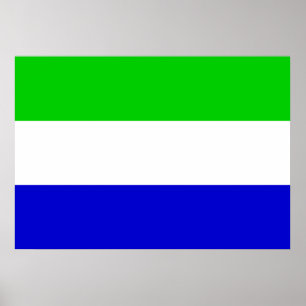 Poster Drapeau de Sierra Leone