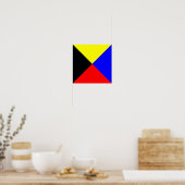 Poster Drapeau de signalisation maritime Zulu ICS (Cuisine)