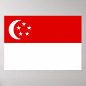 Poster Drapeau de Singapour (Devant)