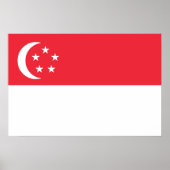 Poster Drapeau de Singapour (Devant)