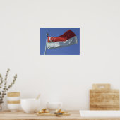 Poster Drapeau de Singapour (Cuisine)