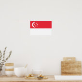 Poster Drapeau de Singapour (Cuisine)