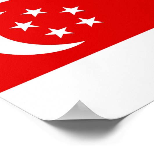 Poster Drapeau de Singapour (Coin)