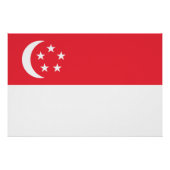 Poster Drapeau de Singapour (Devant)