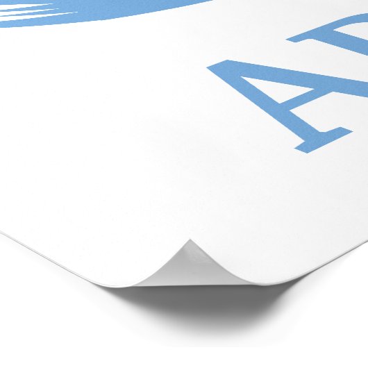 Poster Drapeau de soccer argentin (Coin)