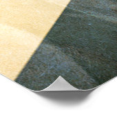 Poster Drapeau de soleil rouge sur texture papier, style  (Coin)