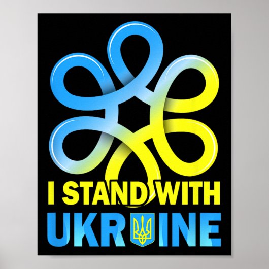 Poster Drapeau de soutien à l'Ukraine Anti-Poutine Dites (Devant)