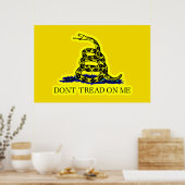 Poster Drapeau de spécialité de Gadsden (Dont Tread On Me (Cuisine)
