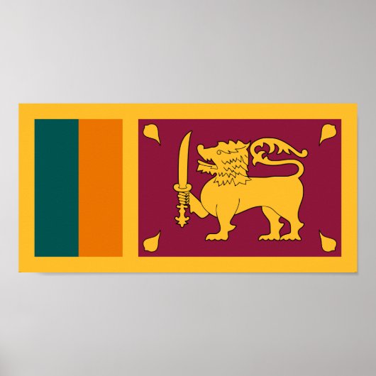 Poster Drapeau de Sri Lanka (Devant)