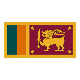 Poster Drapeau de Sri Lanka