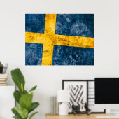 Poster Drapeau de Suède (Bureau à domicile)