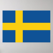 Poster Drapeau de Suède (Devant)