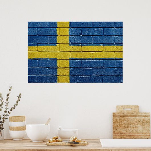 Poster Drapeau de Suède (Cuisine)