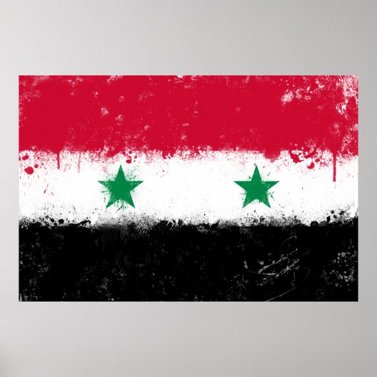 Poster Drapeau de Syrie (Devant)