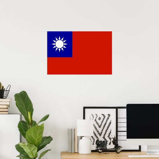Poster Drapeau de Taïwan (Bureau à domicile)