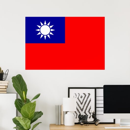 Poster Drapeau de Taïwan (Bureau à domicile)