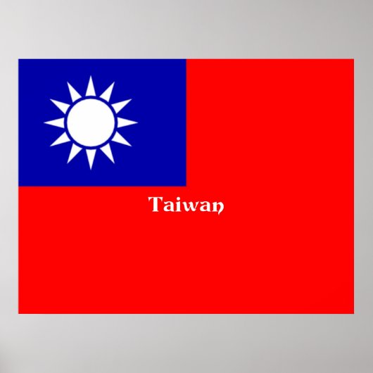 Poster Drapeau de Taïwan (Devant)