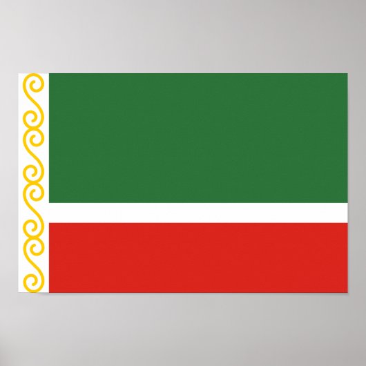 Poster Drapeau de Tchétchénie (Devant)
