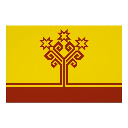 Poster Drapeau de Tchouvachie (Devant)