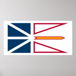 Poster Drapeau de Terre-Neuve-et-Labrador (Canada)