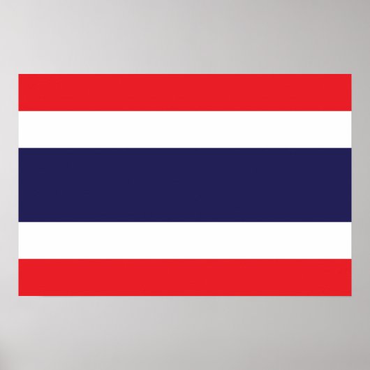 Poster Drapeau de Thaïlande (Devant)