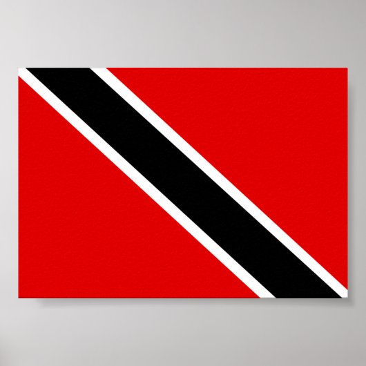 Poster Drapeau de Trinité-et-Tobago (Devant)
