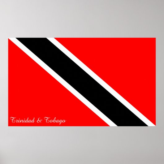 Poster Drapeau de Trinité-et-Tobago (Devant)