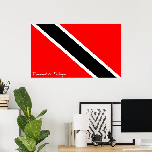 Poster Drapeau de Trinité-et-Tobago (Bureau à domicile)