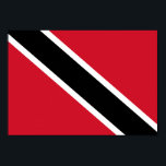Poster Drapeau de Trinité-et-Tobago<br><div class="desc">The Trinidad and Tobago flag is a fimbriated diagonal bicolour triband. The used colors in the flag are red, white, black. The proportion of the Trinité and Tobago flag is 3:5. The Flag of Trinité-et-Tobago a adopté en 1962.</div>