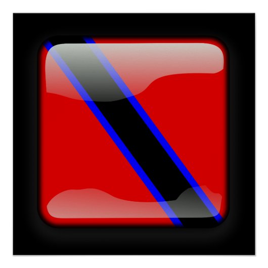 Poster Drapeau de Trinité-et-Tobago (Devant)