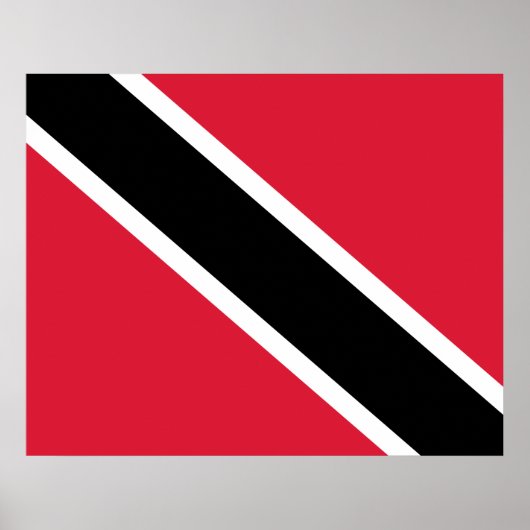Poster Drapeau de Trinité-et-Tobago (Devant)