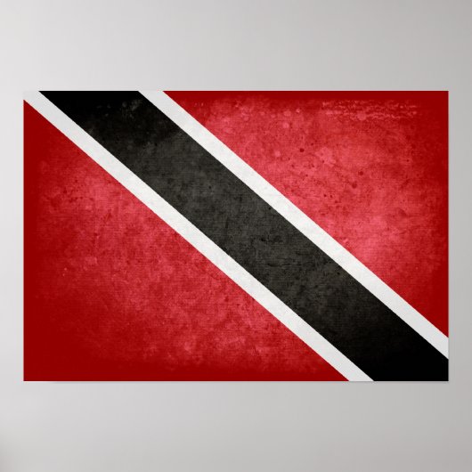 Poster Drapeau de Trinité-et-Tobago (Devant)