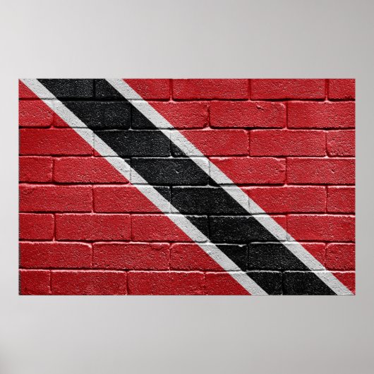 Poster Drapeau de Trinité-et-Tobago (Devant)