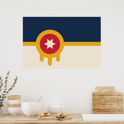 Poster Drapeau de Tulsa (Oklahoma) (Cuisine)