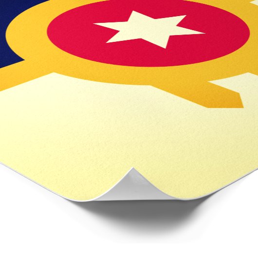 Poster Drapeau de Tulsa, Oklahoma (Coin)