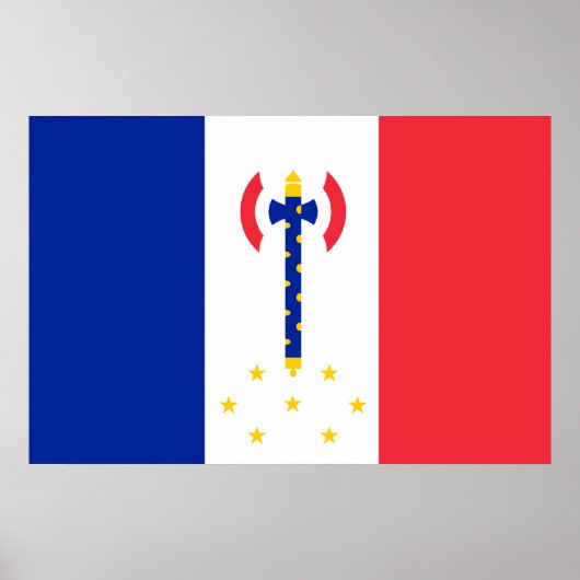 Poster Drapeau de Vichy, France (Devant)