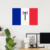 Poster Drapeau de Vichy, France (Bureau à domicile)