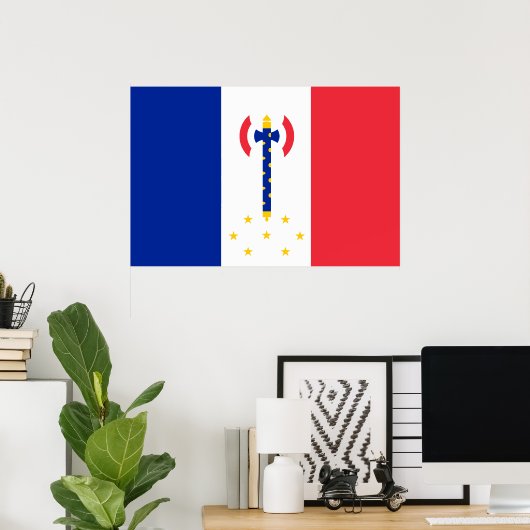 Poster Drapeau de Vichy, France (Bureau à domicile)