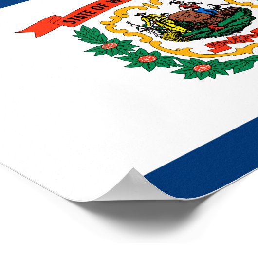 Poster Drapeau de Virginie occidentale (Coin)