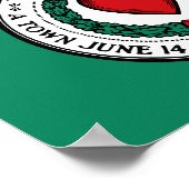Poster Drapeau de Worcester, Massachusetts (Coin)