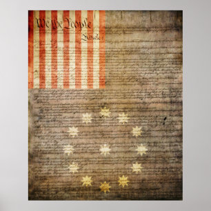 Poster Drapeau d'Easton Pennsylvanie
