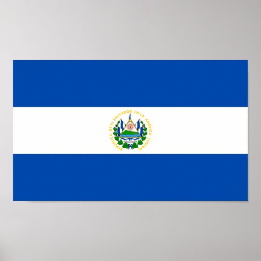Poster Drapeau d'El Salvador (Devant)