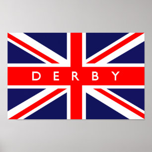 Poster Drapeau Derby UK
