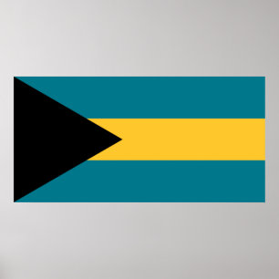 Poster Drapeau des Bahamas