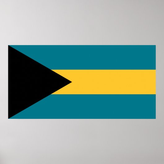Poster Drapeau des Bahamas (Devant)