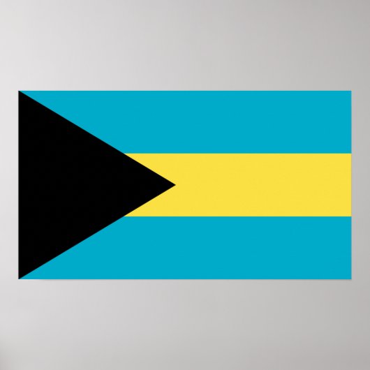 Poster Drapeau des Bahamas (Devant)
