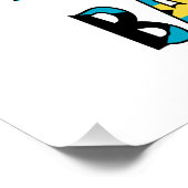 Poster Drapeau des Bahamas bahamien (Coin)
